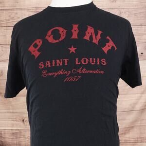 105.7 THE POINT ST LOUIS MO RADIO STATION BLACK TSHIRT SIZE‎ XL